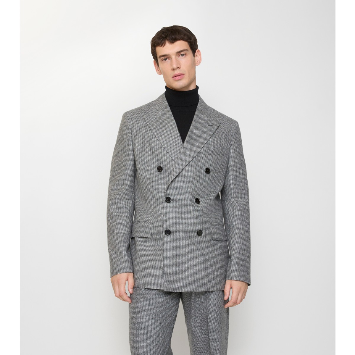  Check Puppytooth Wool Tailored Jacket