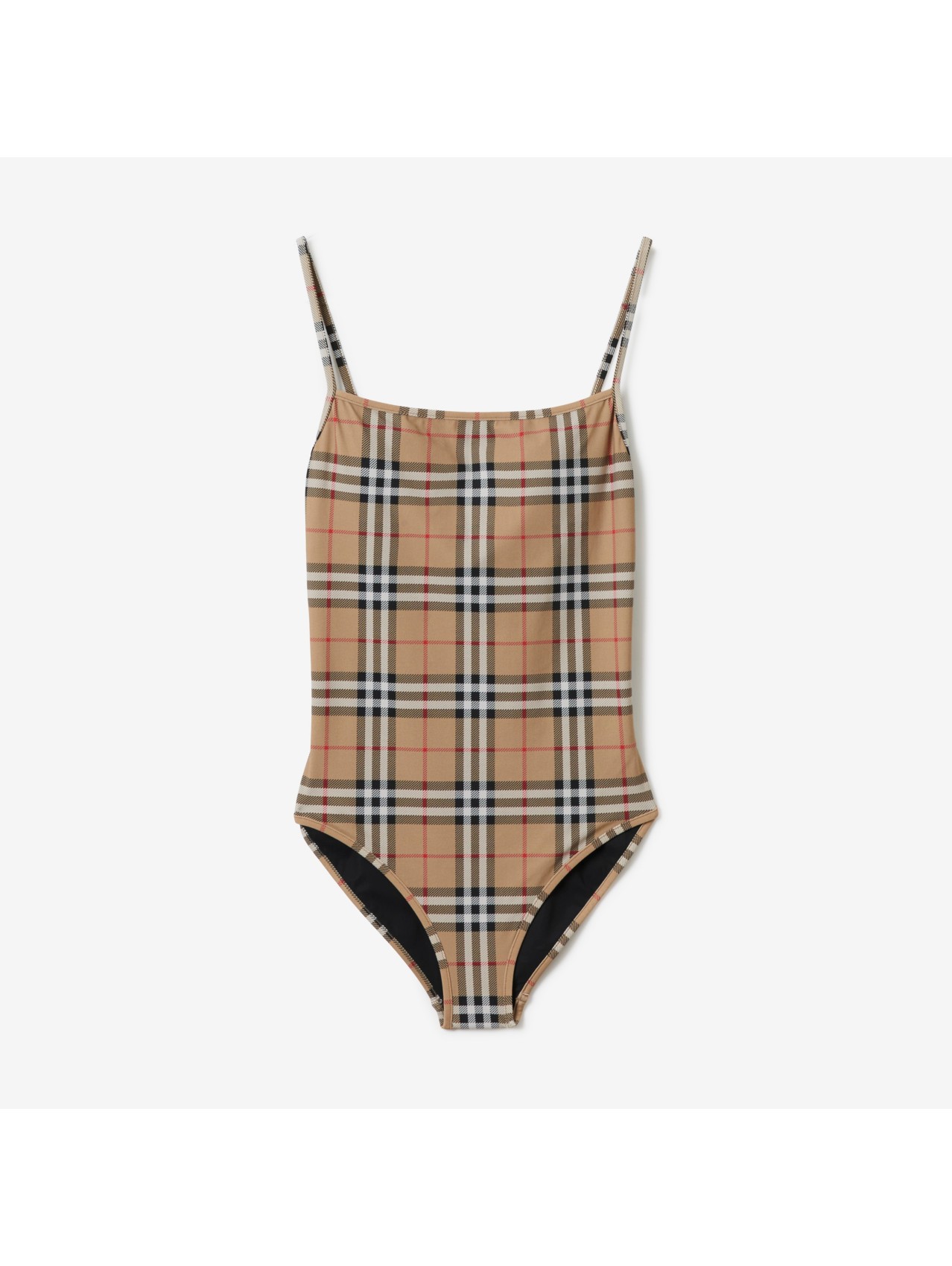 Check Swimsuit in Beige - Women | Burberry® Official