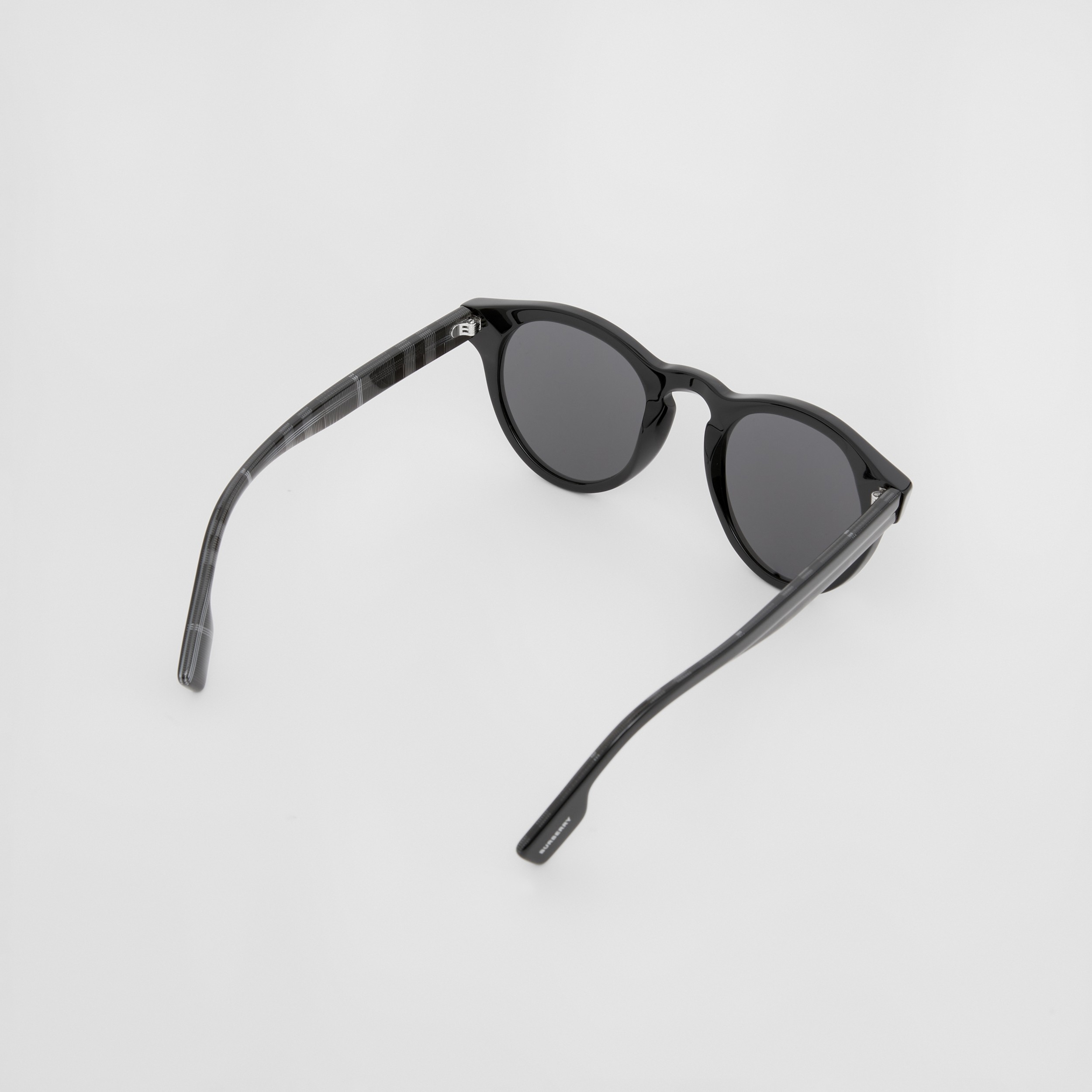 Bio-acetate Round Frame Sunglasses in Black - Men | Burberry® Official - 4