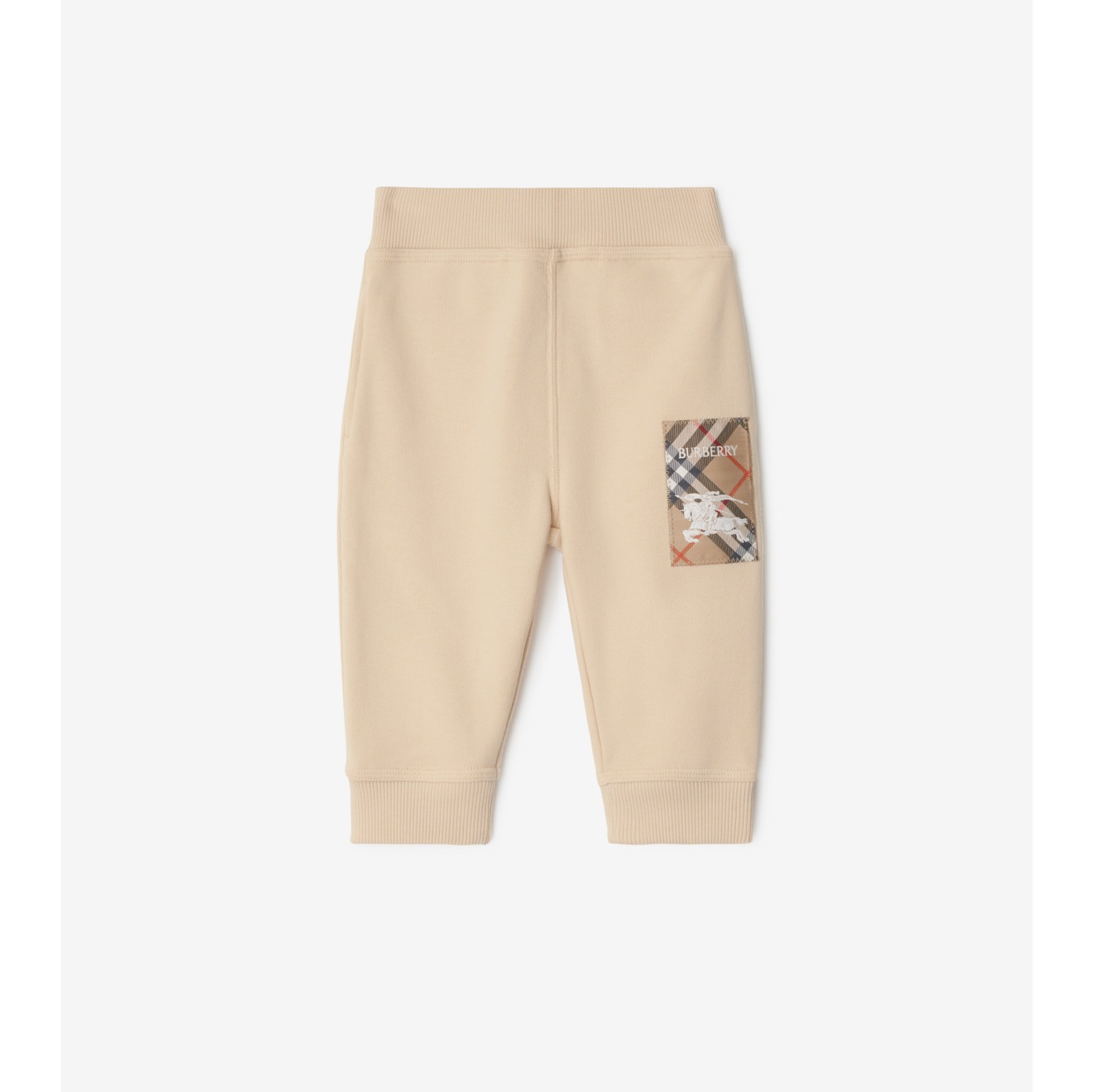 Check Label Cotton Jogging Pants in Calico Burberry Official