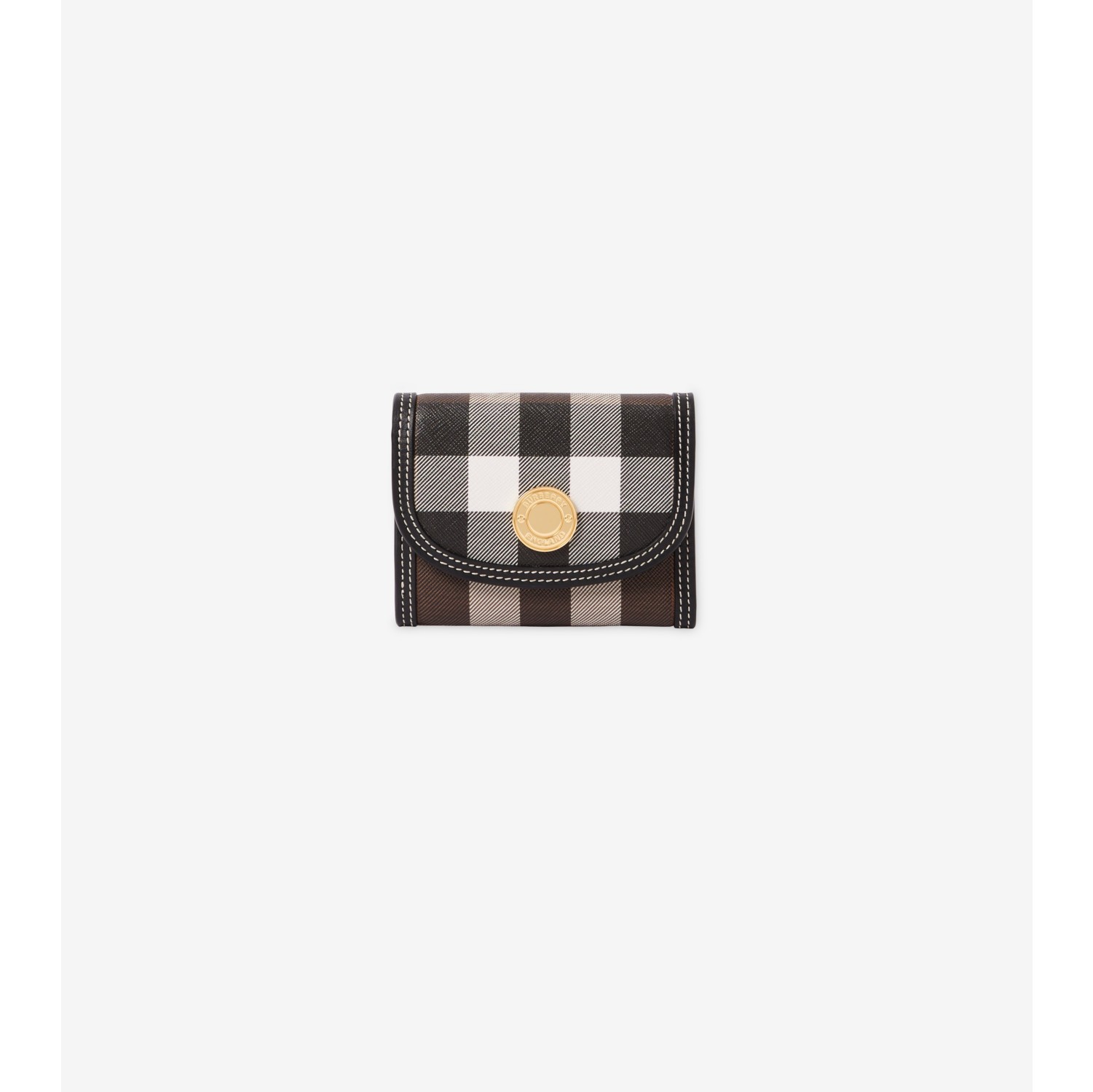 スモール チェック フォールディングウォレット (ダークバーチブラウン) - ウィメンズ | Burberry®公式サイト