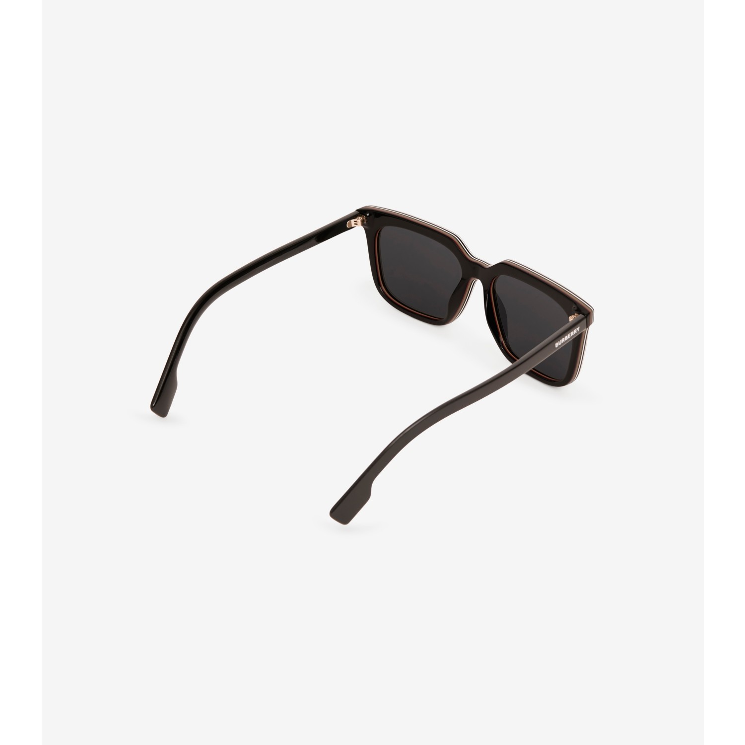 Logo Detail Square Frame Sunglasses in Black - Men | Burberry® Official