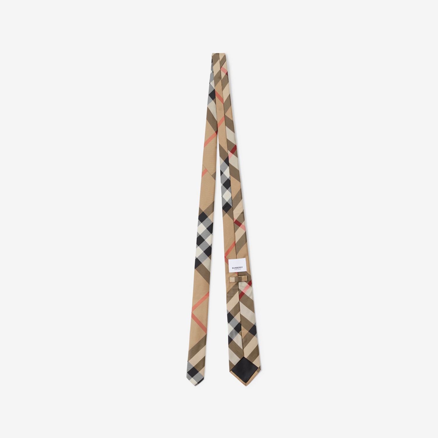 Cravate classique en soie check (Beige D'archive) - Homme | Site officiel Burberry®