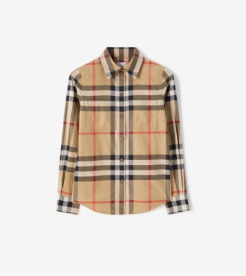 Burberry scribble clearance check cotton shirt