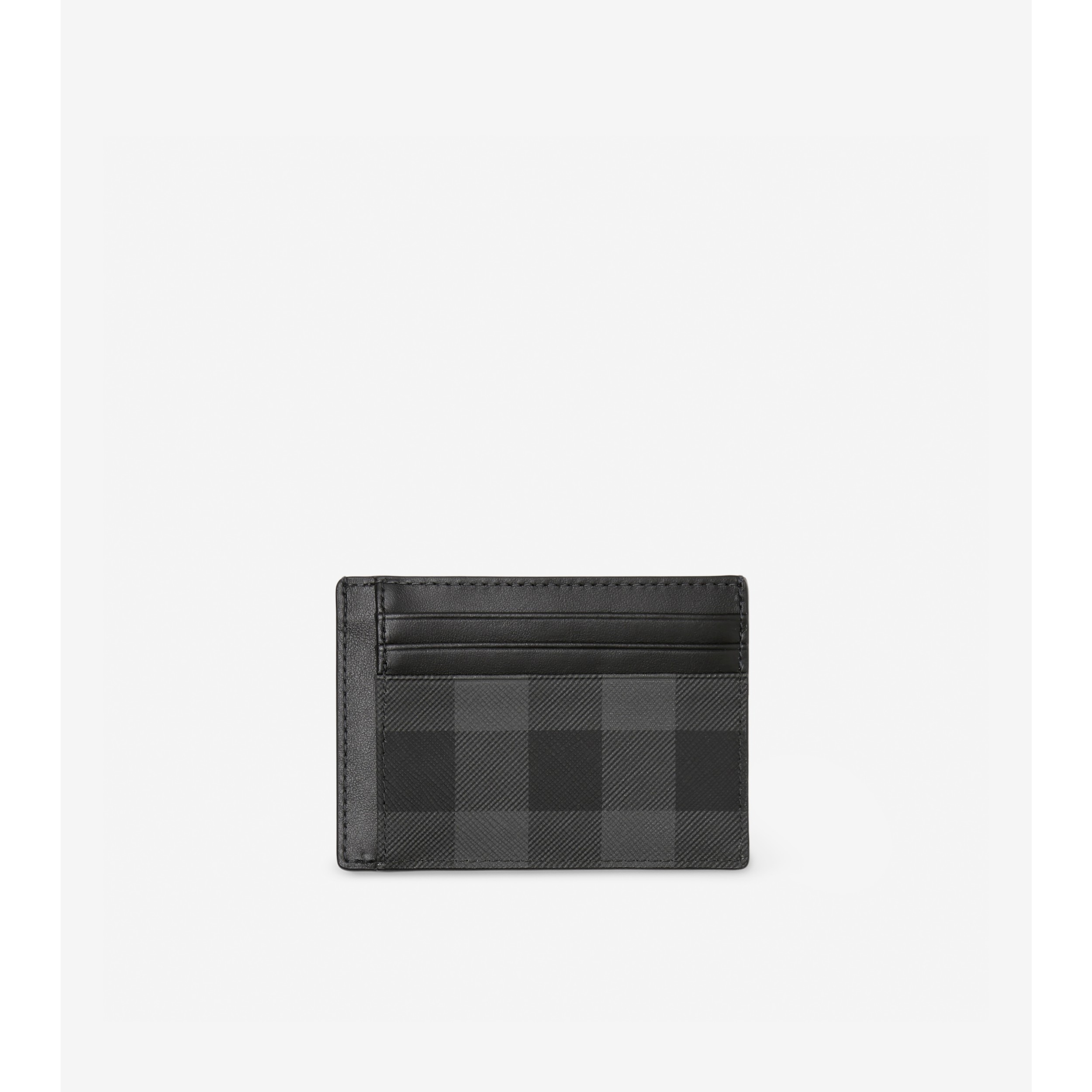 Burberry Charcoal Check Money Clip Card Case