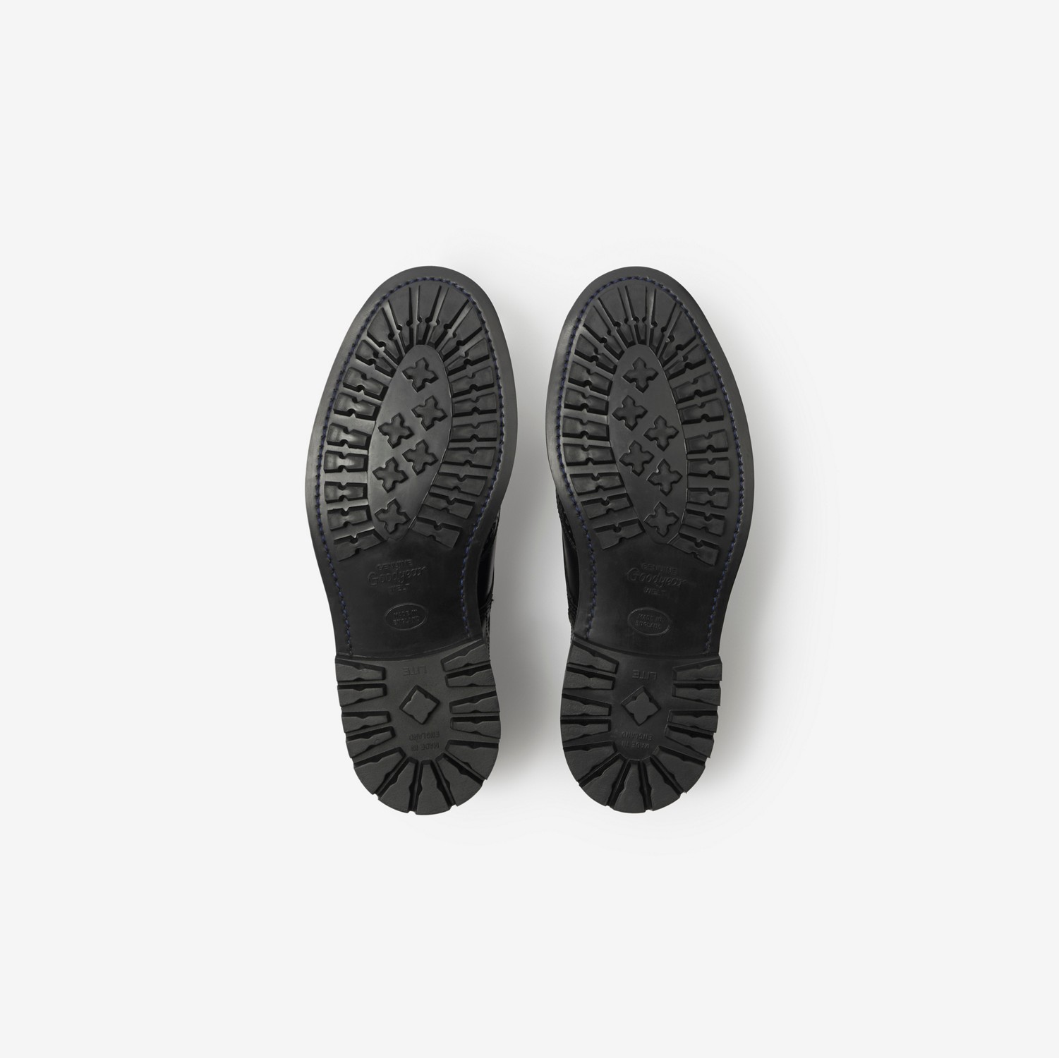 皮革 Devon 布洛克鞋 (黑色) - 男士 | Burberry® 博柏利官网