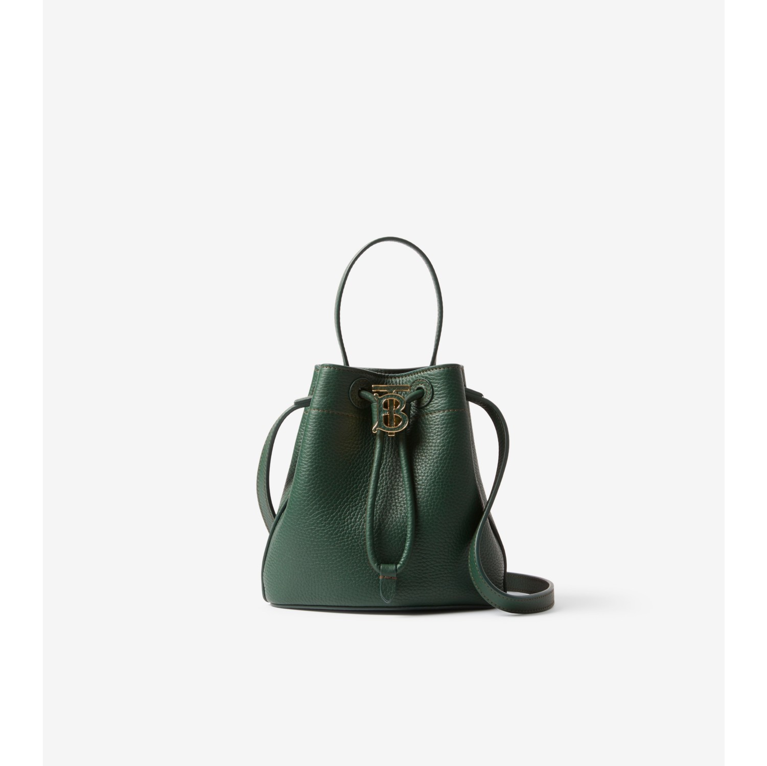 Mini TB Bucket Bag in Vine Women Leather Burberry Official