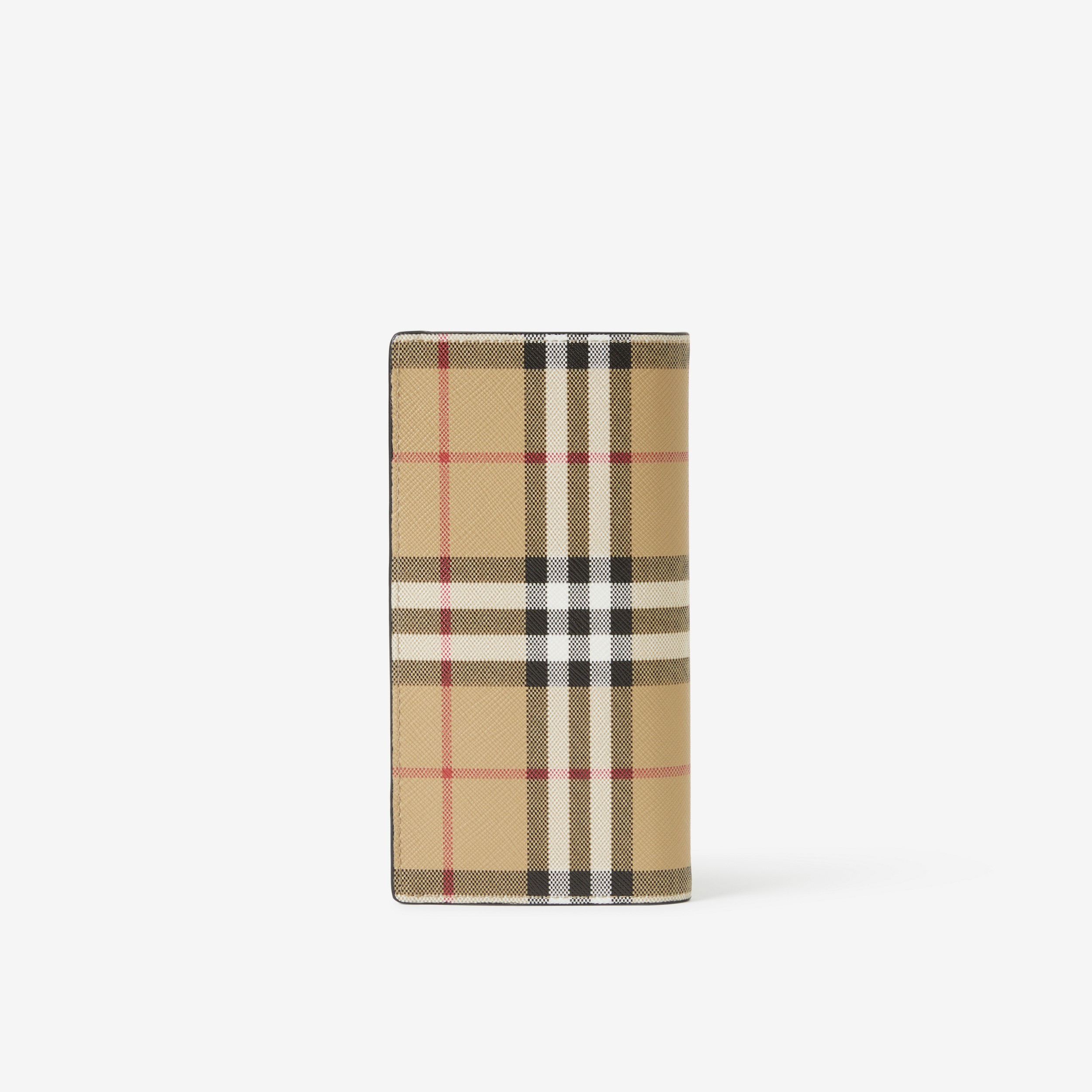 Vintage Check and Leather Continental Wallet in Archive Beige | Burberry® Official - 3