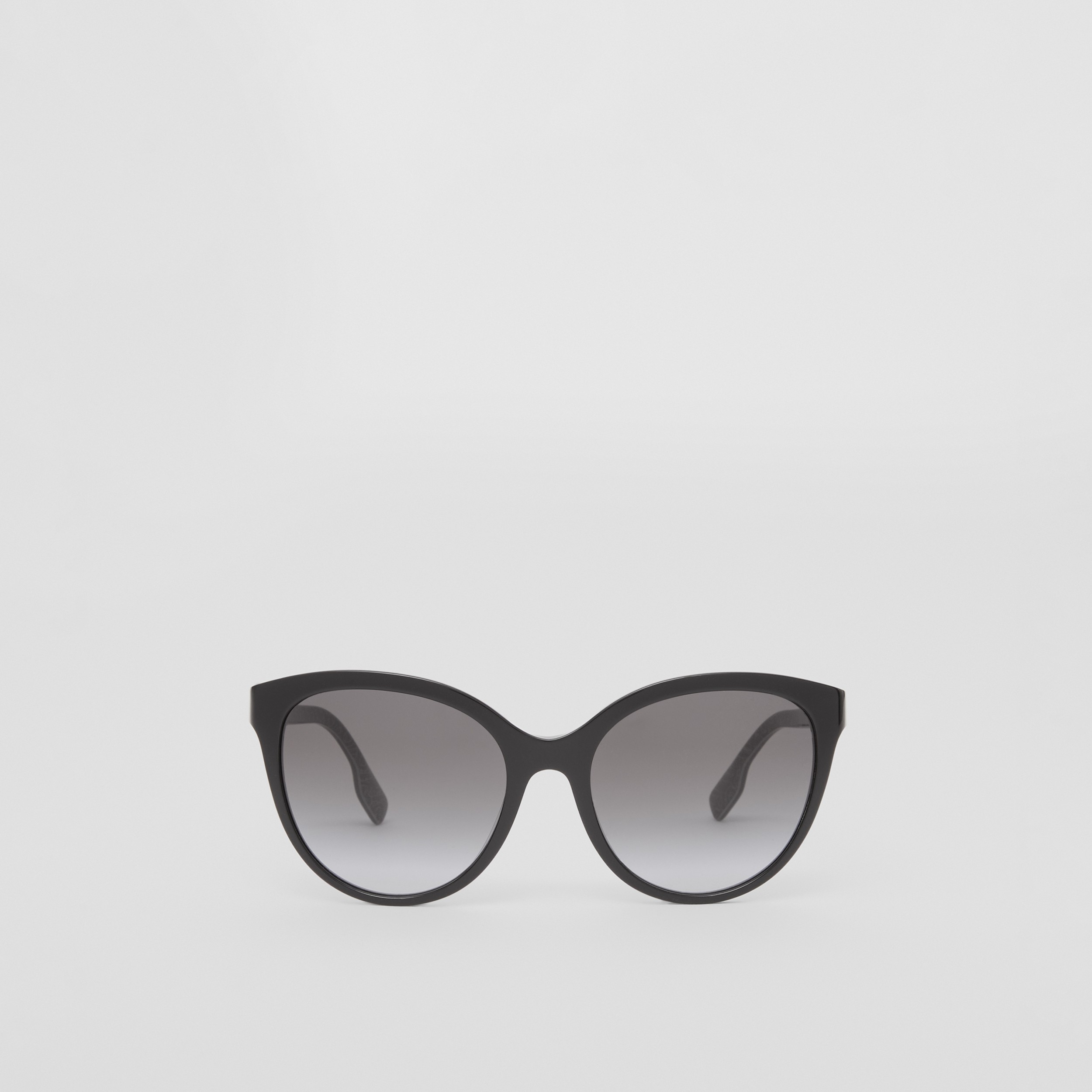 Monogram Motif Cat-eye Frame Sunglasses in Black - Women | Burberry® Official - 1