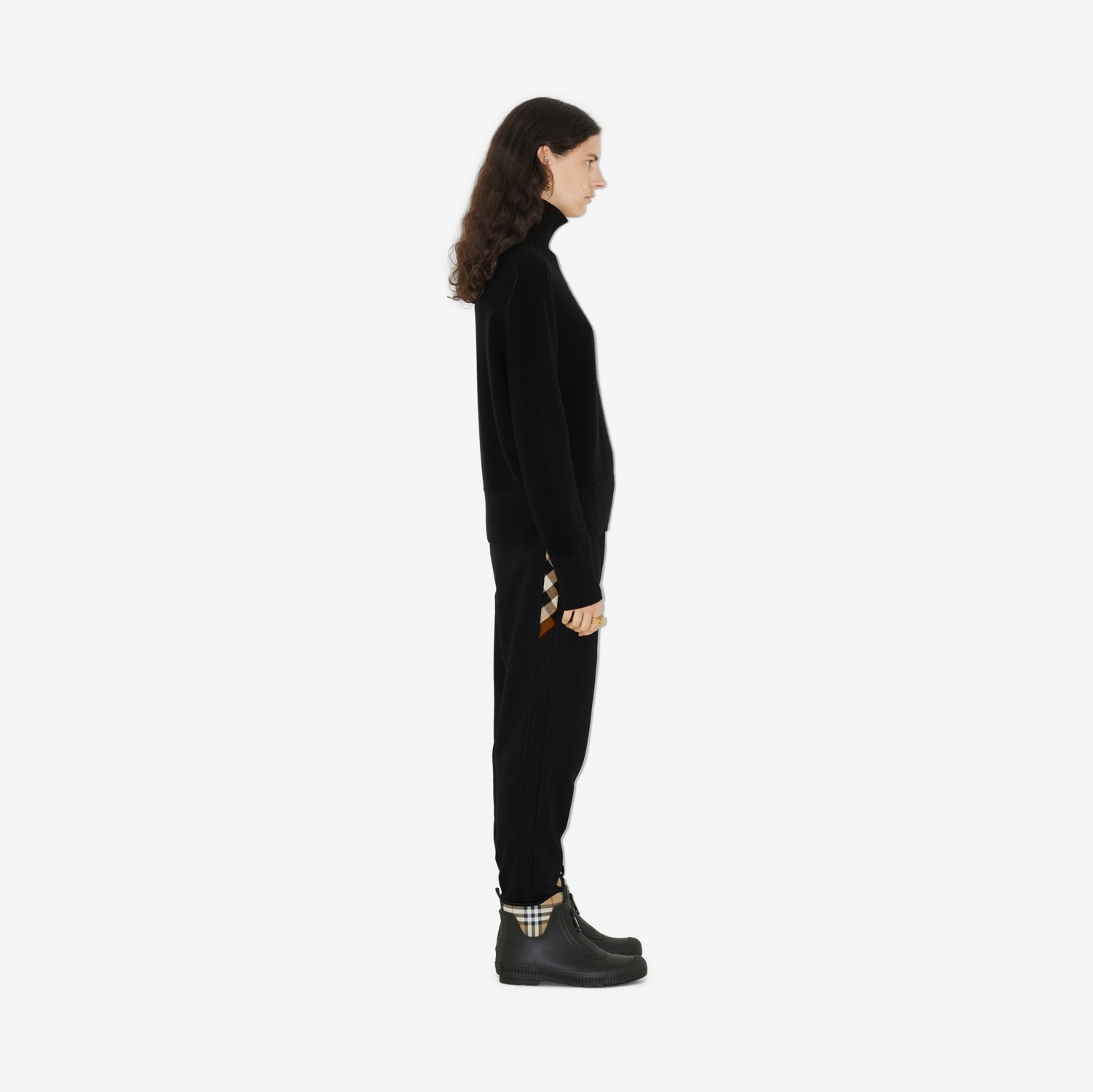 Pantalon de jogging avec Check (Noir) - Femme | Site officiel Burberry®