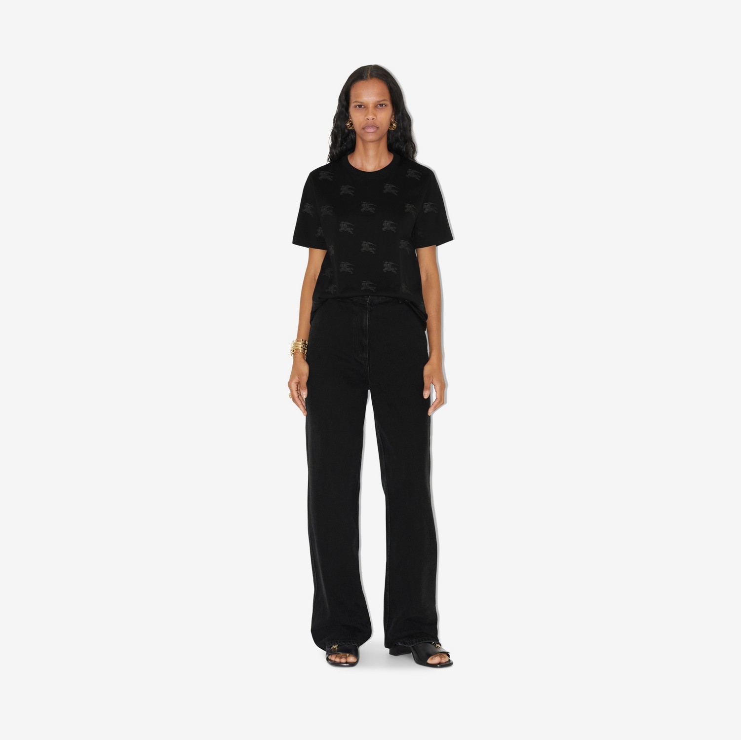 EKD Cotton T-shirt in Black - Women | Burberry® Official