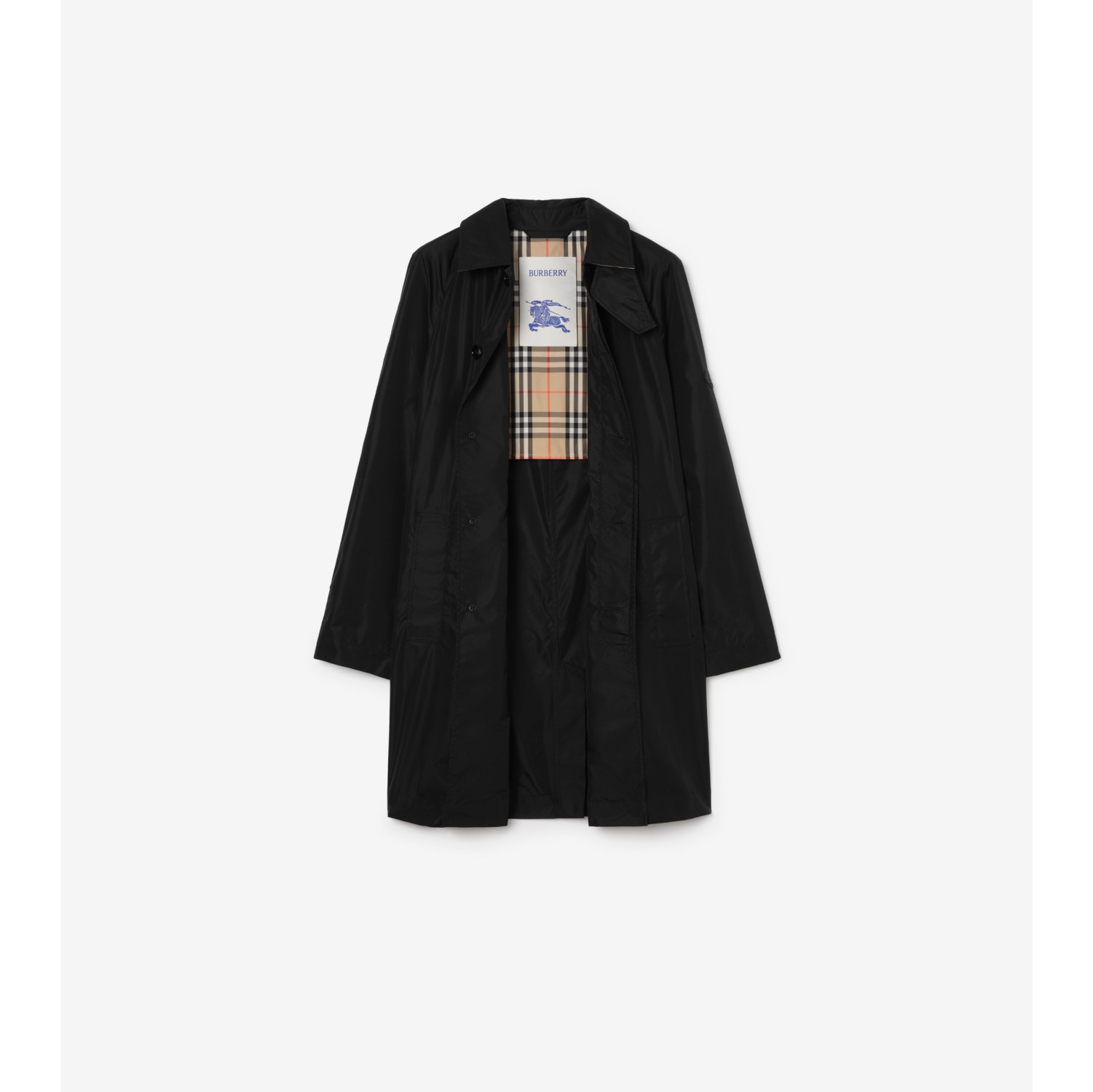Short Nylon Ridgewood Car Coat​ in Black - Men | Burberry® Official
