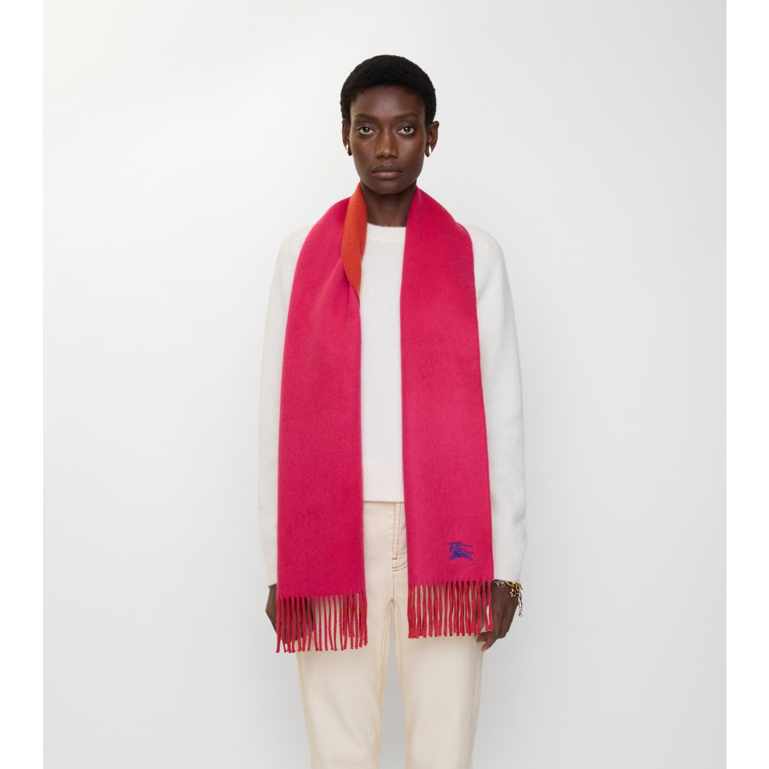Reversible Cashmere Scarf in Tart/roux | Burberry® Official