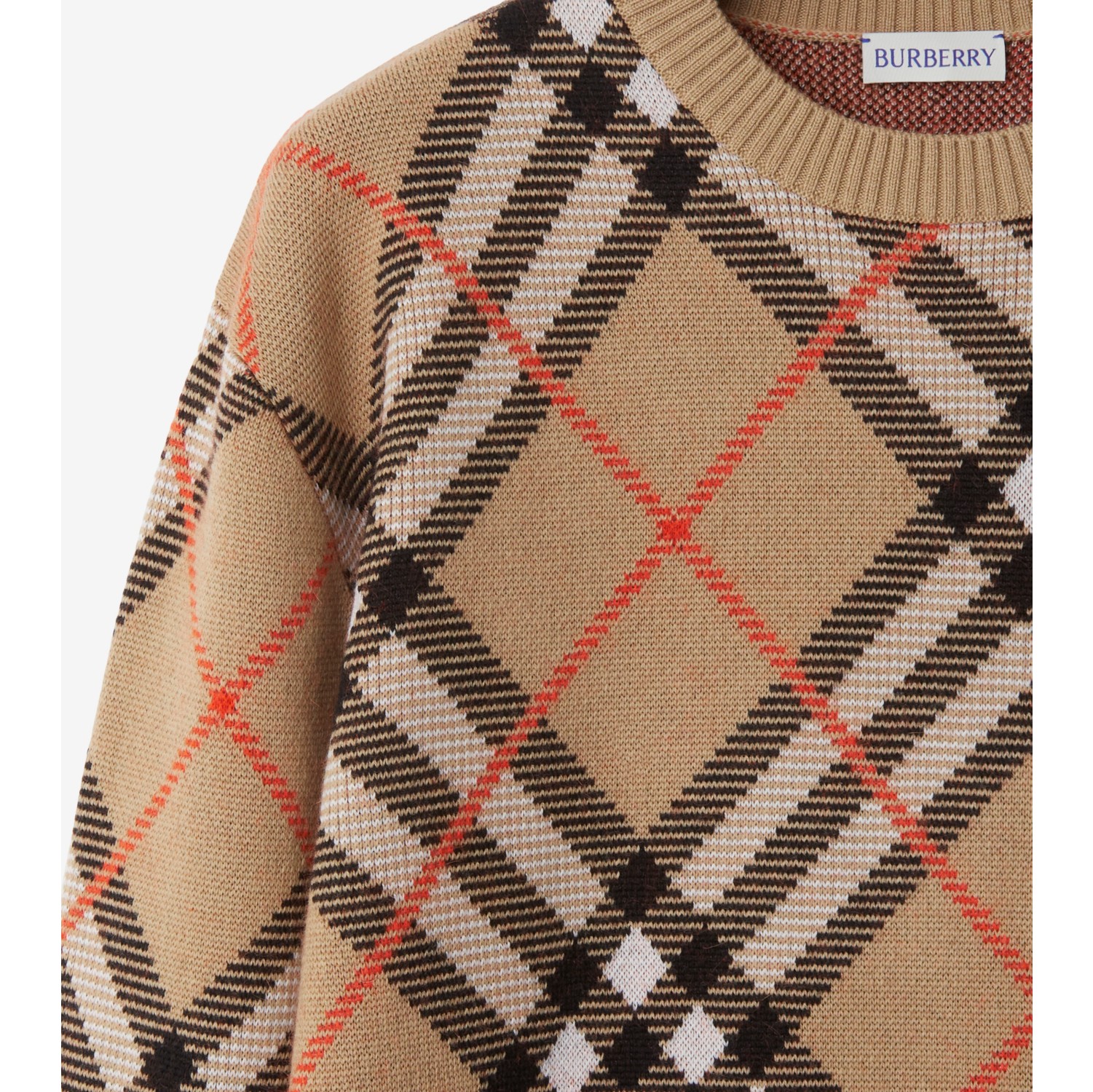 Pull en laine et mohair mélangés Check