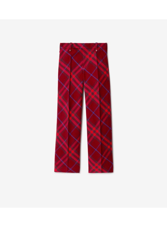 Burberry Check wool pants in multicoloured - Burberry