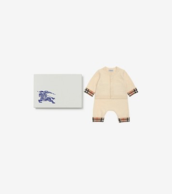 Cashmere Two-piece Baby Gift Set in Ivory - Children | Burberry