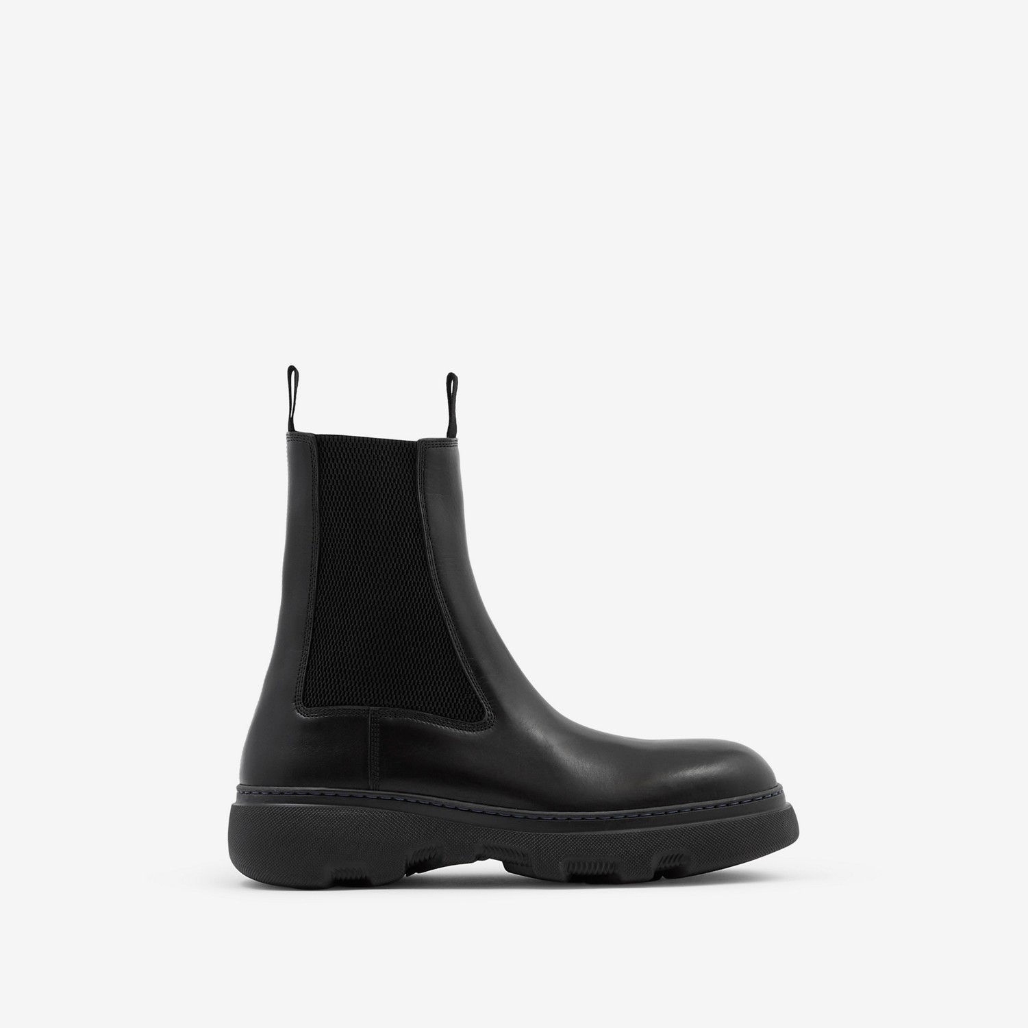 Leather Creeper Chelsea Boots in Black - Men | Burberry® Official
