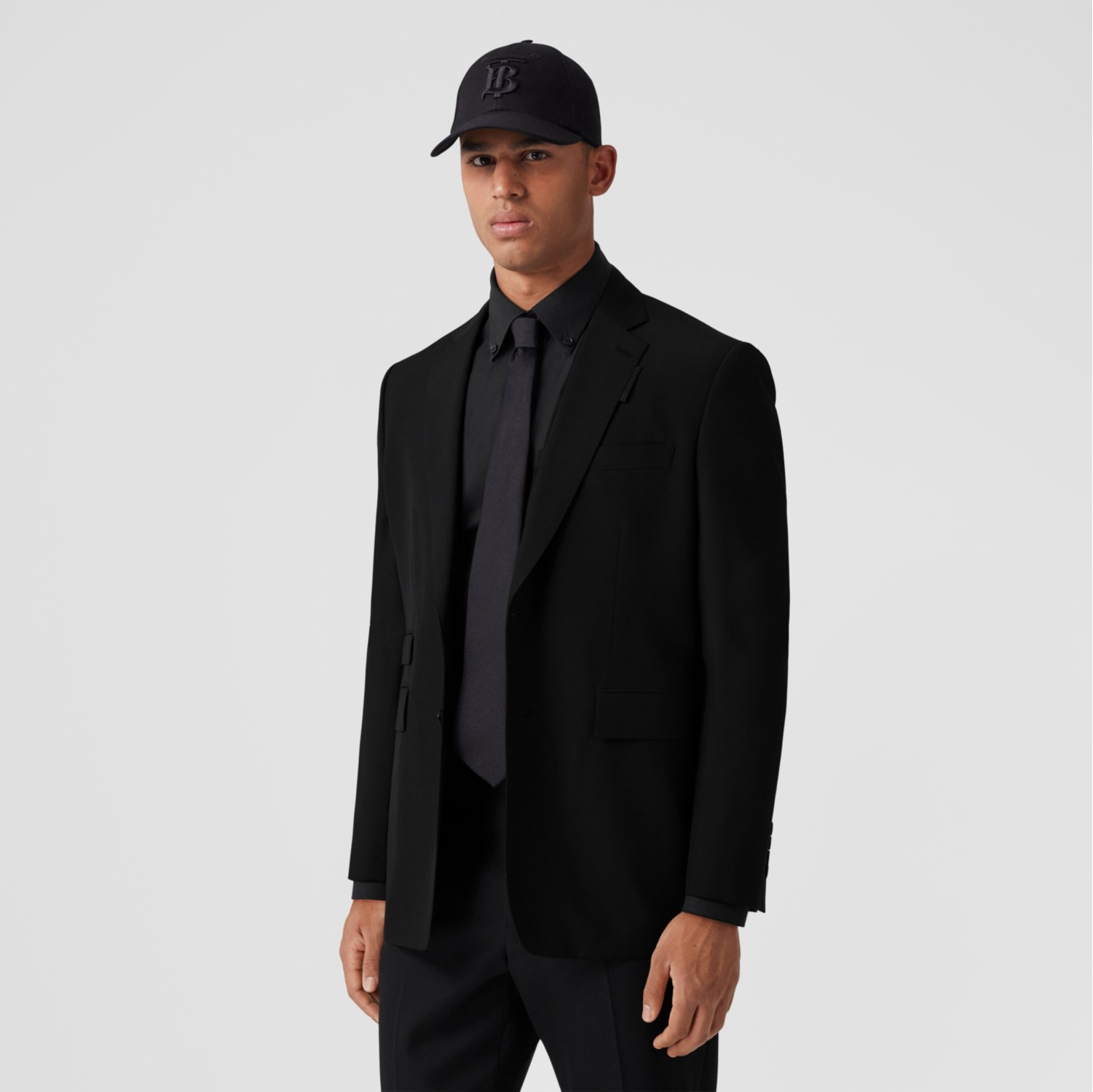 Classic Fit Wool Mohair Tailored Jacket in Black - Men | Burberry® Official