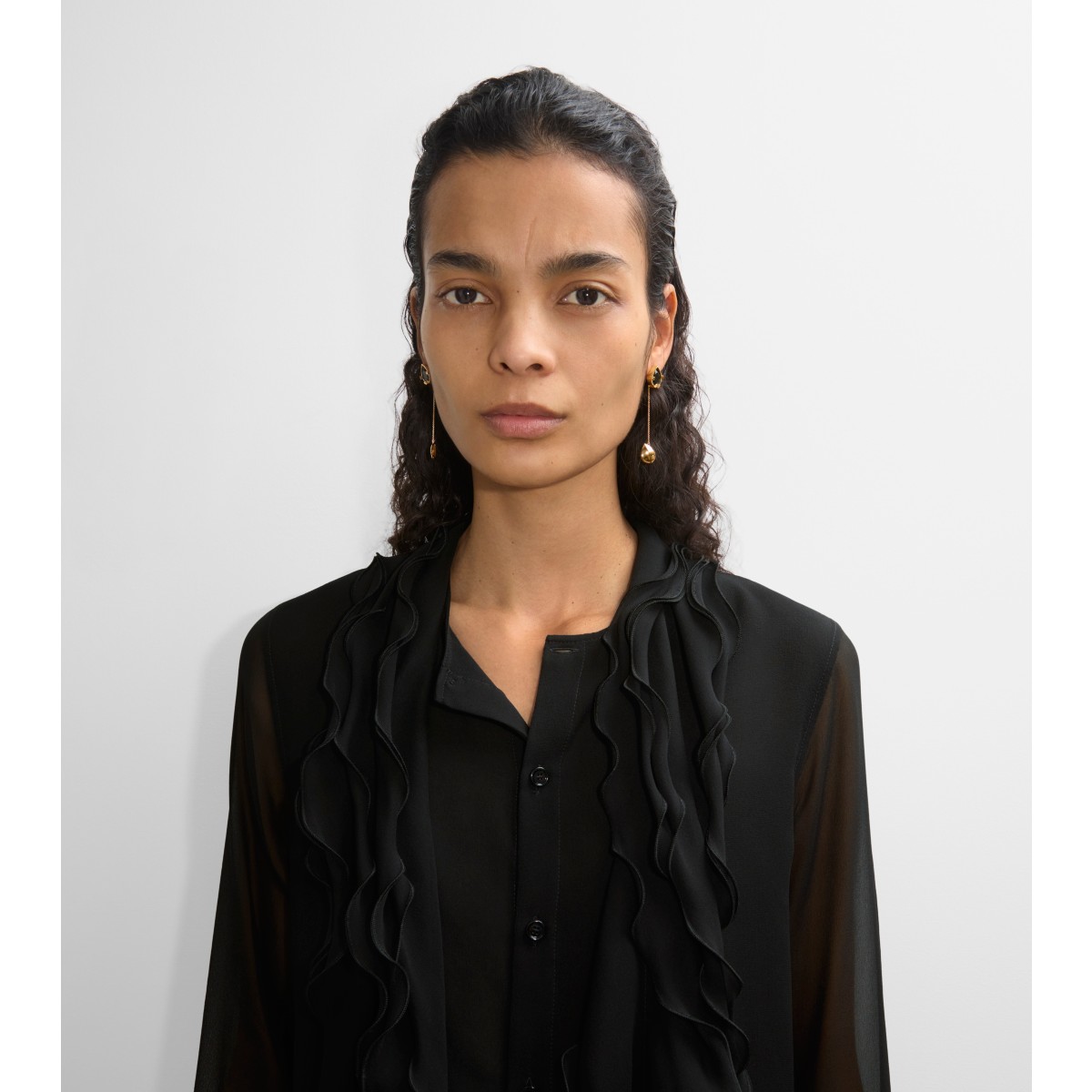  Onyx Shield Pendant Earrings