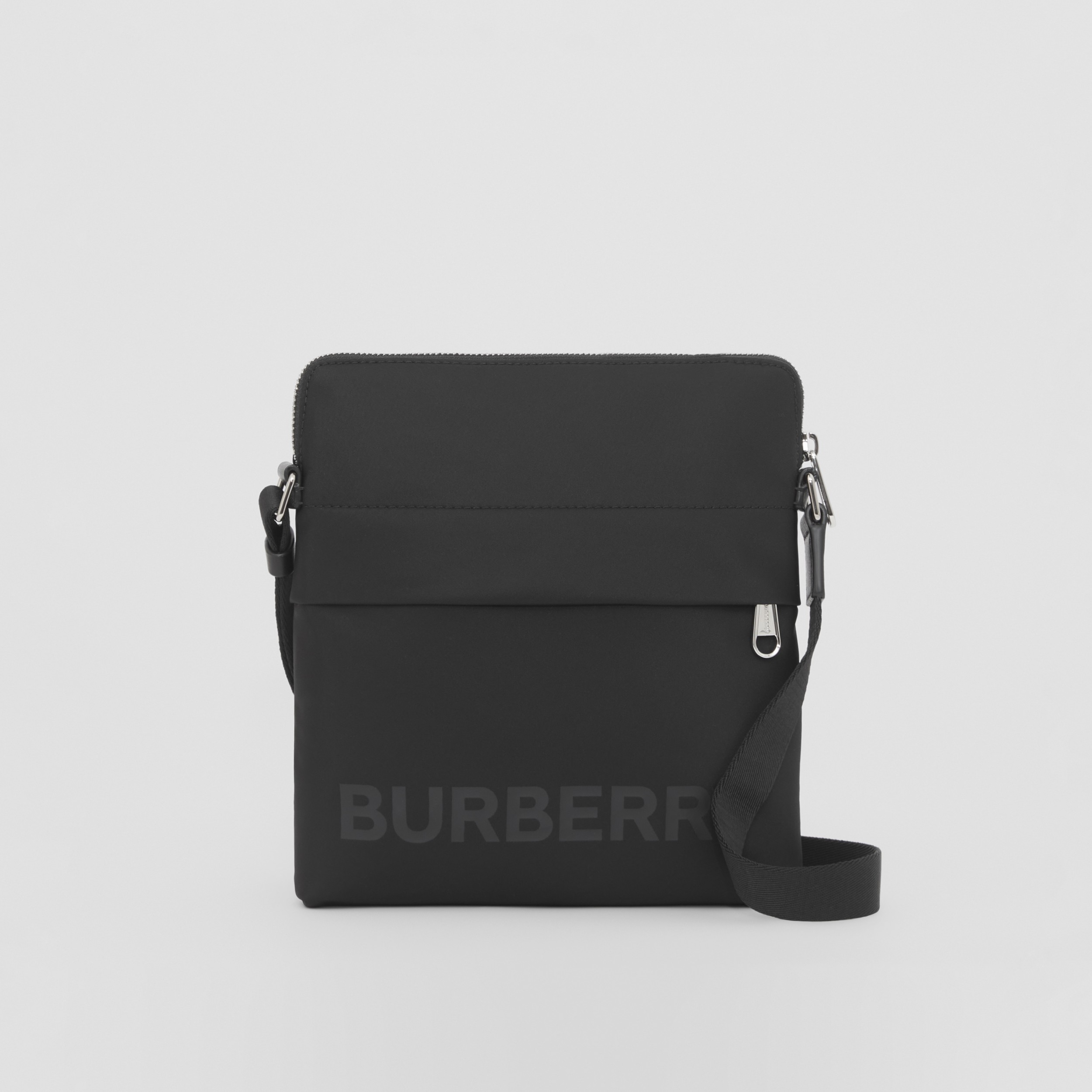 Logo Print Nylon Crossbody Bag in Black Men Burberry® Official