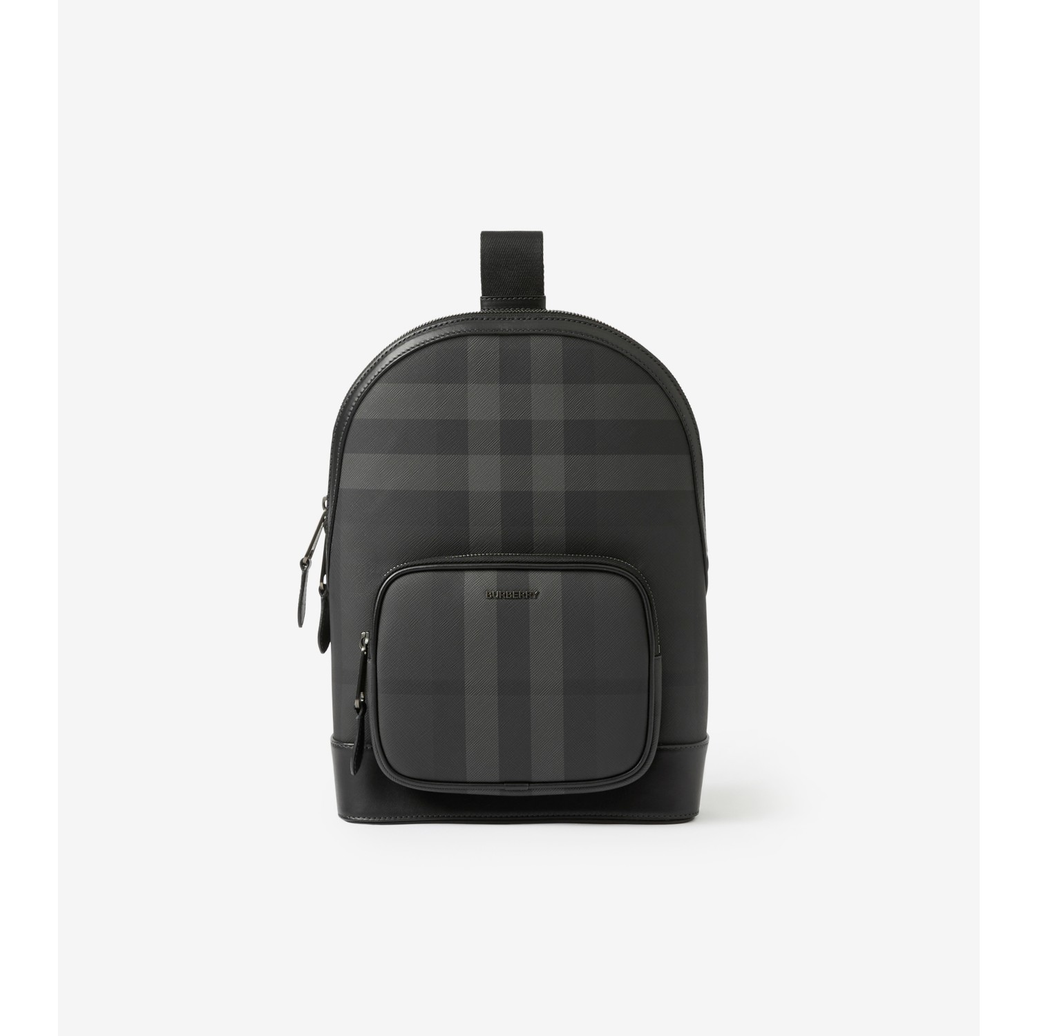 White Black Checked Sling Bag