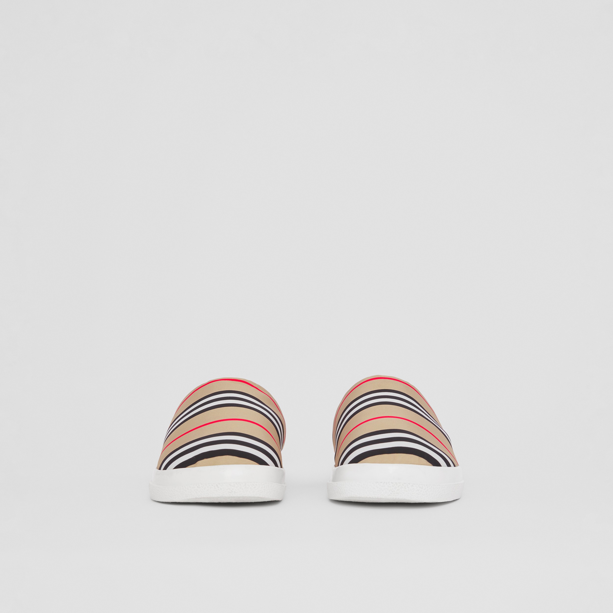 Icon Stripe Nylon Slippers in Archive Beige - Women | Burberry® Official - 4