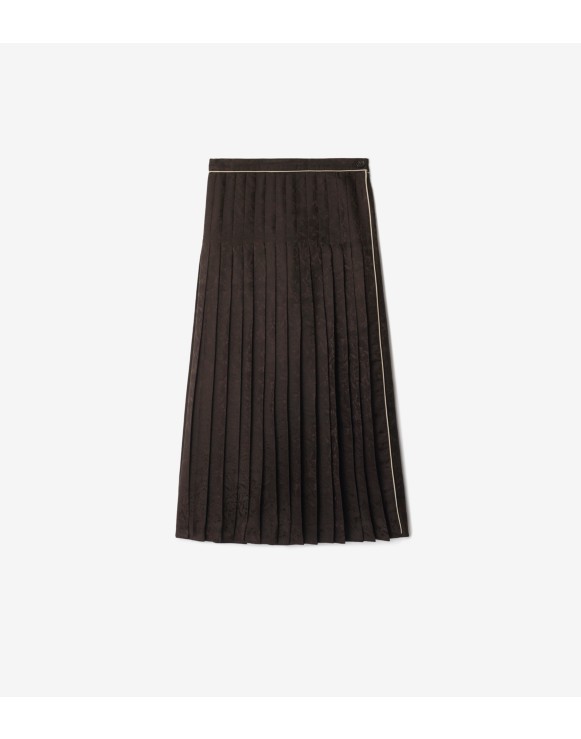 Sunflower Pleated Silk Skirt