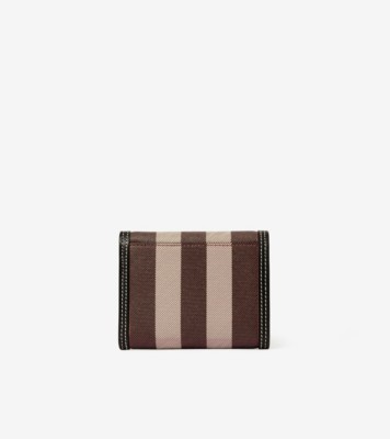 Burberry Vintage Check Logo Plaque Tri-fold Wallet in Brown