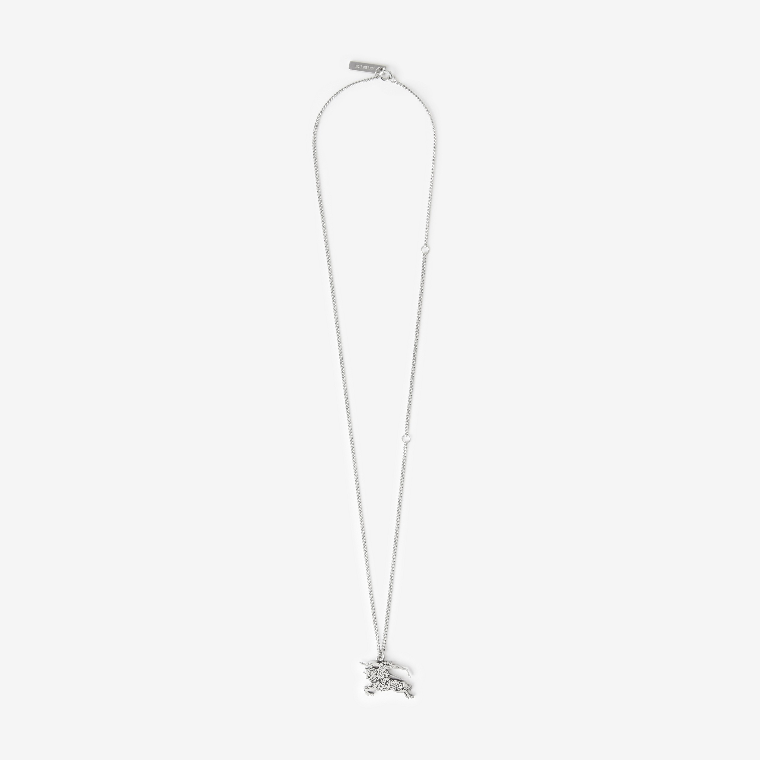 EKD Palladium-plated Chain Necklace in Vintage Steel | Burberry® Official - 1