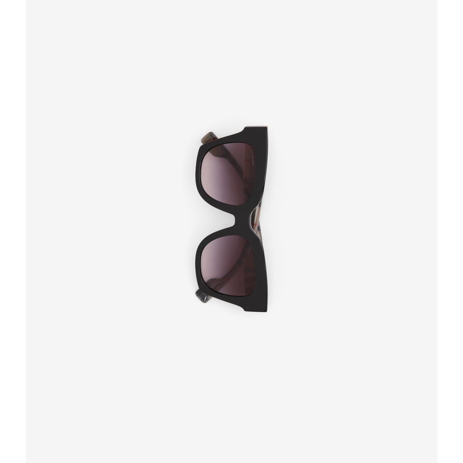 Square frame sunglasses in black acetate