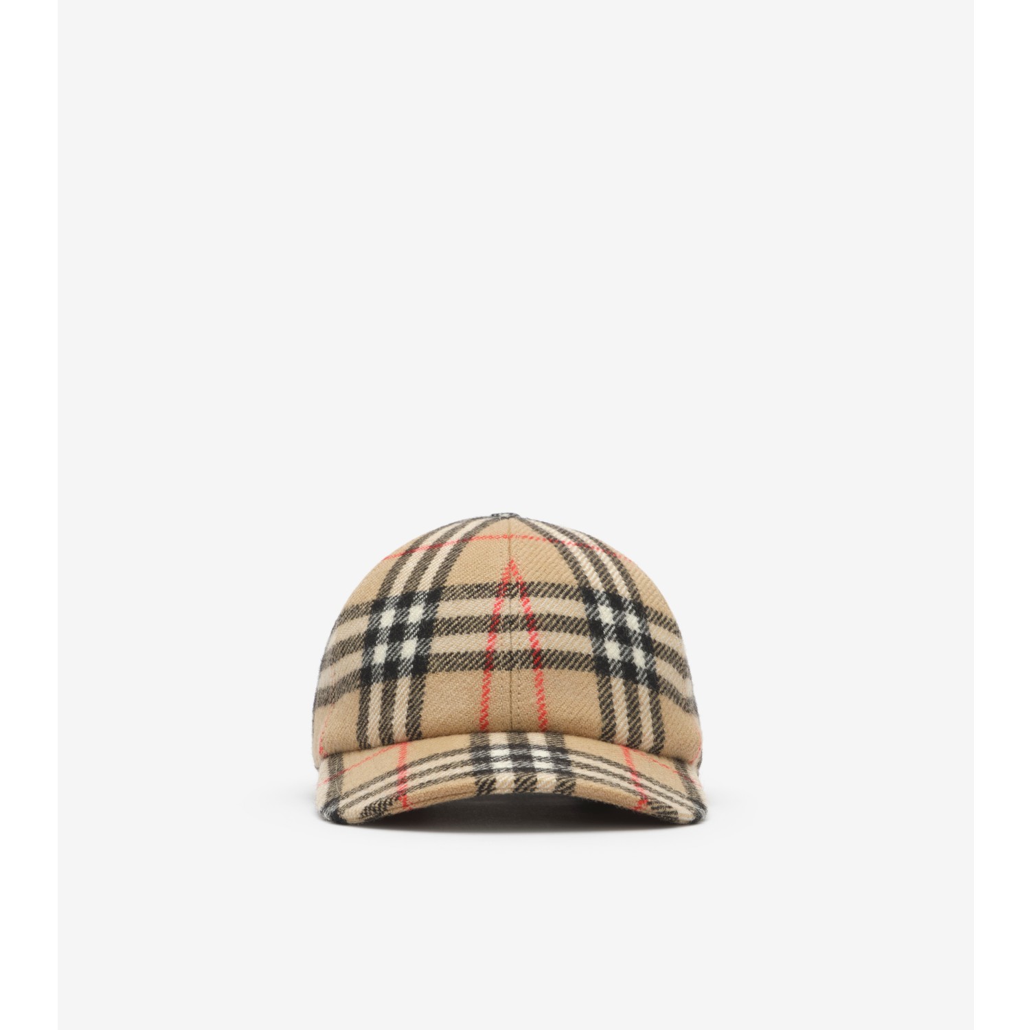 Check Wool Baseball Cap