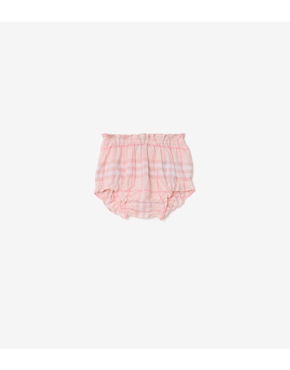 Check Cotton Dress with Bloomers