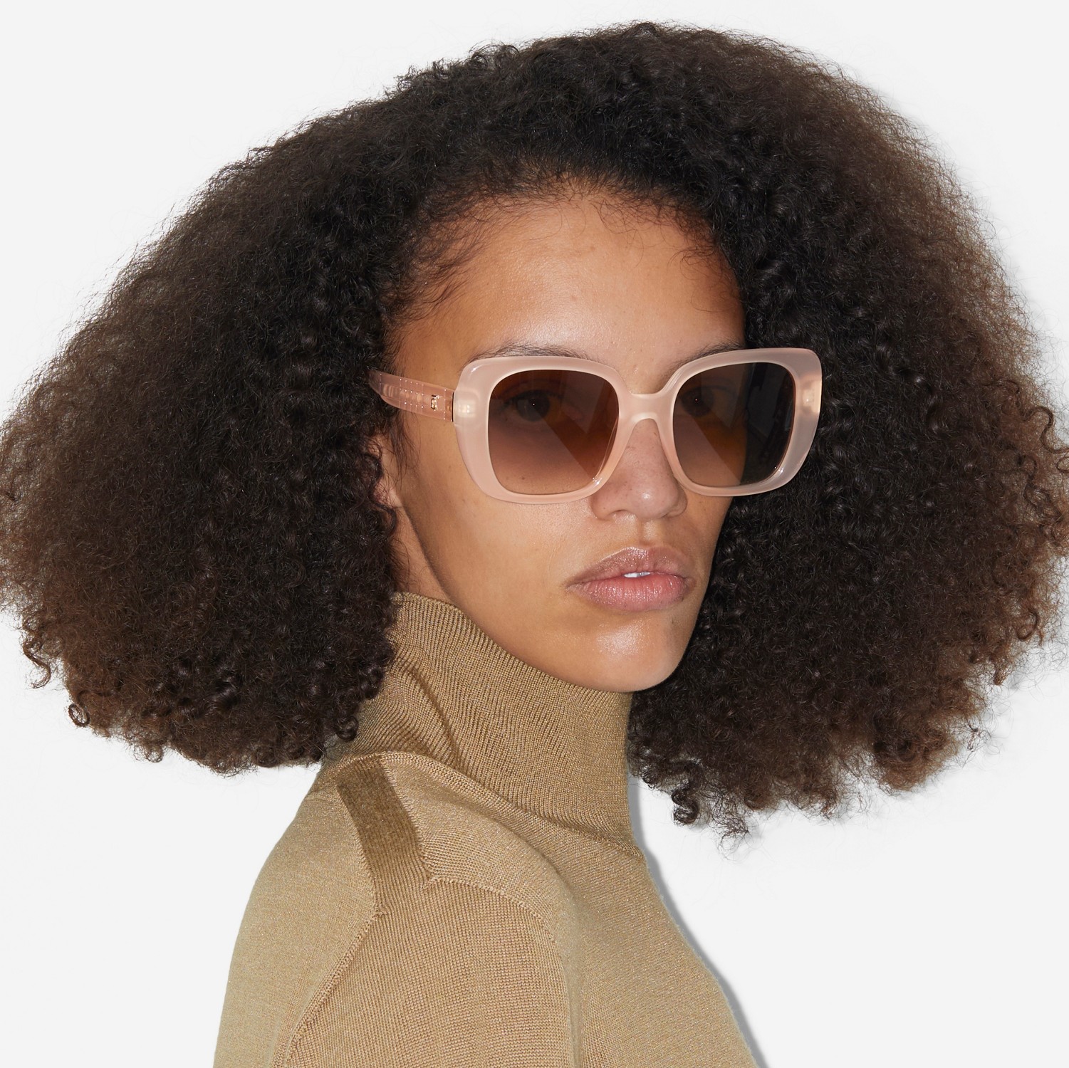 Óculos de sol Lola com armação quadrada grande (Rosa Terroso) - Mulheres | Burberry® oficial