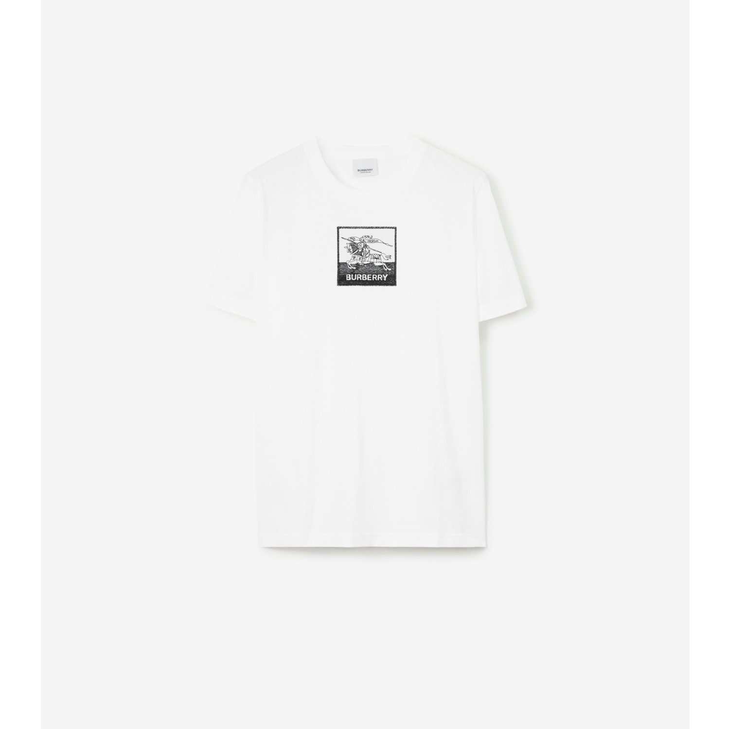 Cotton T-shirt in White - Women | Burberry® Official