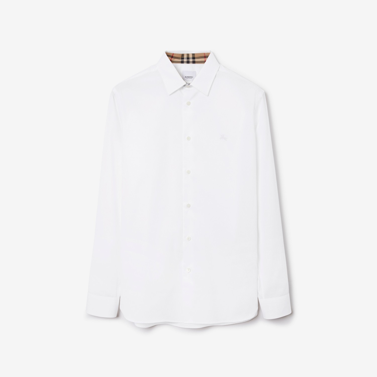 EKD Stretch Cotton Shirt in White - Men | Burberry® Official