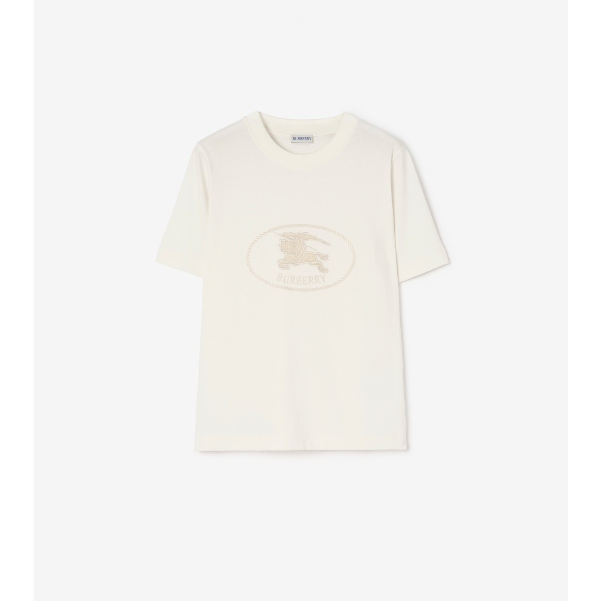  Embroidered Knight Stamp Cotton T-shirt