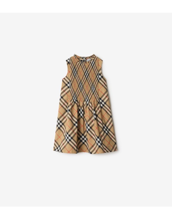 Check Cotton Poplin Dress