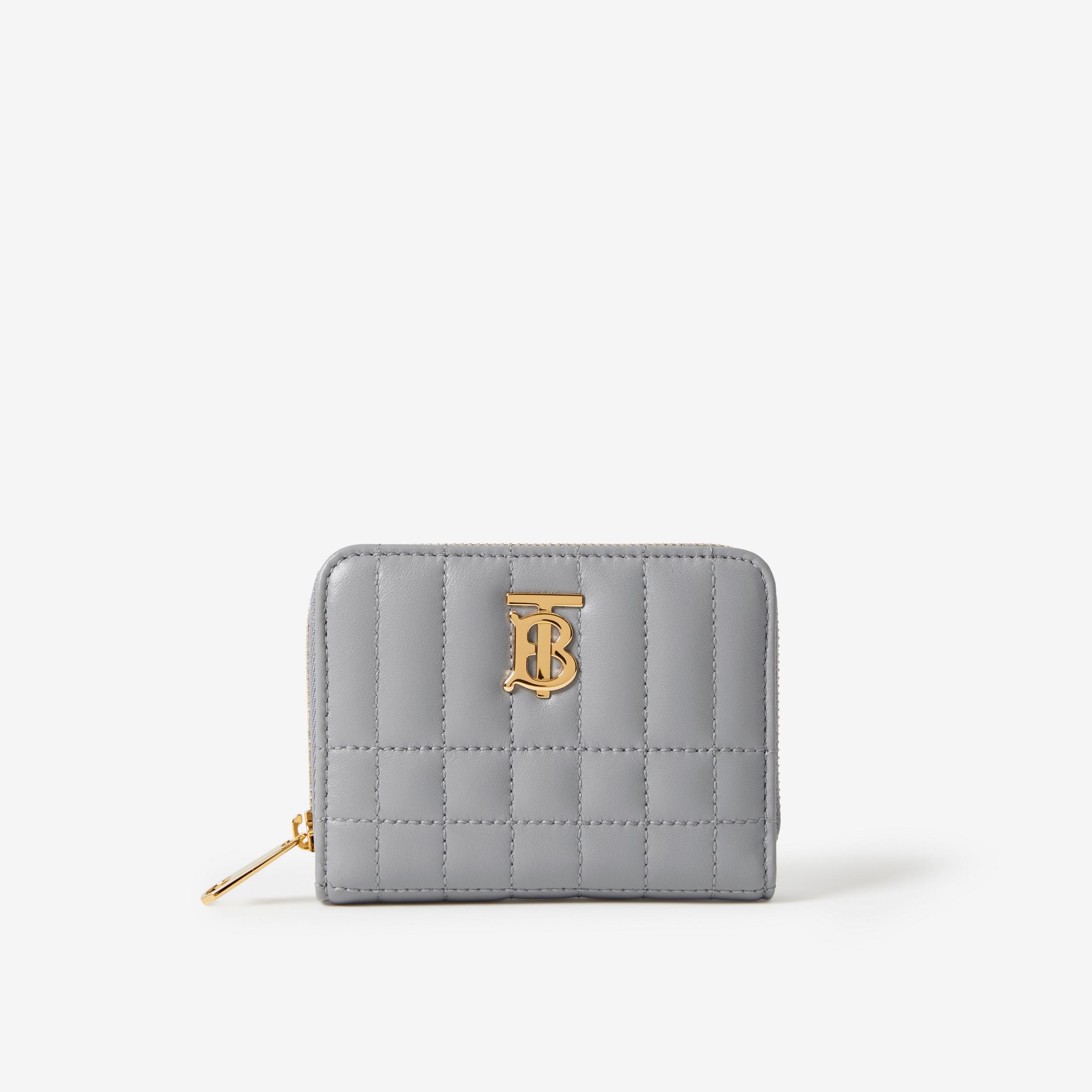 Quilted Leather Lola Zip Wallet in Cloud Grey - Women | Burberry® Official - 1