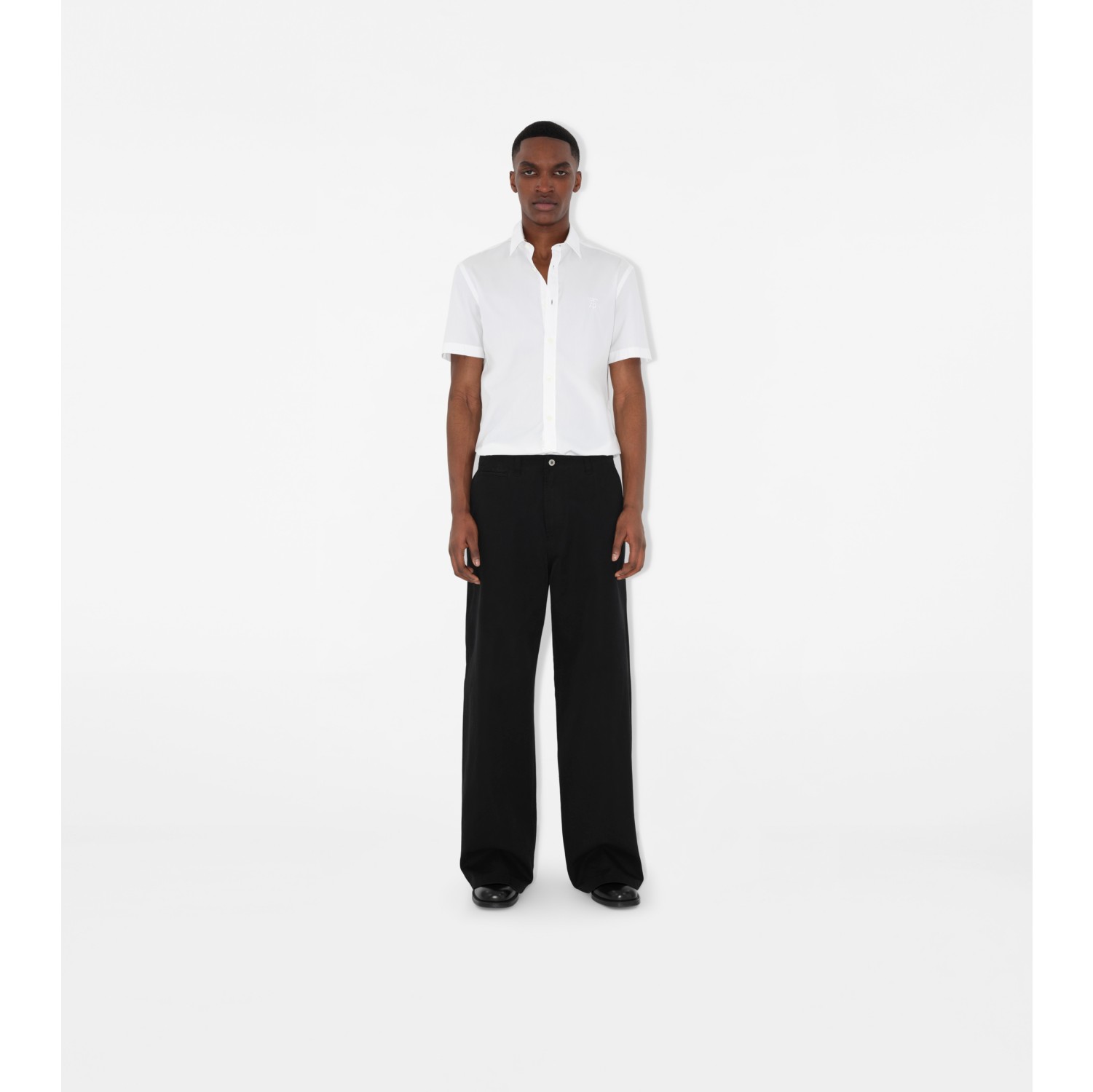 ストレッチコットン シャツ (ホワイト) - メンズ, コットン | Burberry  