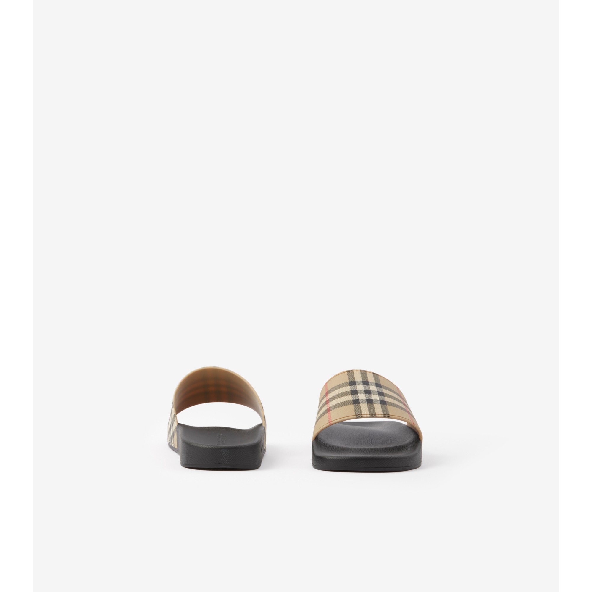 Burberry ヴィンテージチェック　レザースライド　サンダル 7F9EEE00-4F38-4D41-AFD9-