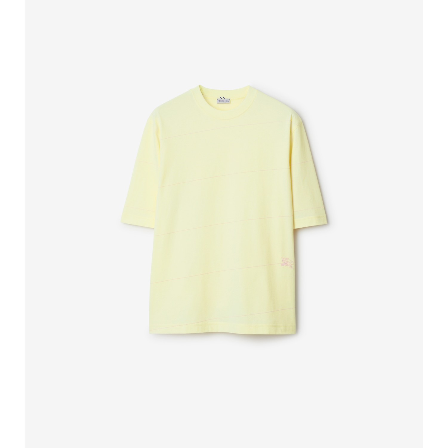 Striped Cotton T-shirt in Sherbet - Men | Burberry® Official