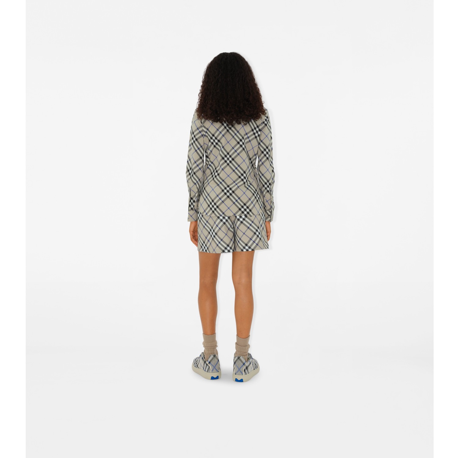 Chemise slim en coton Check