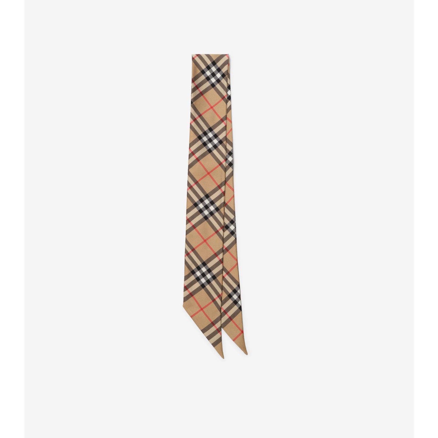 Skinny Reversible Leopard Print Silk Scarf