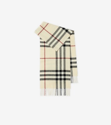 BURBERRY　大判スカーフ チェック カシミアスカーフ (ストーン) | Burberry®公式サイト