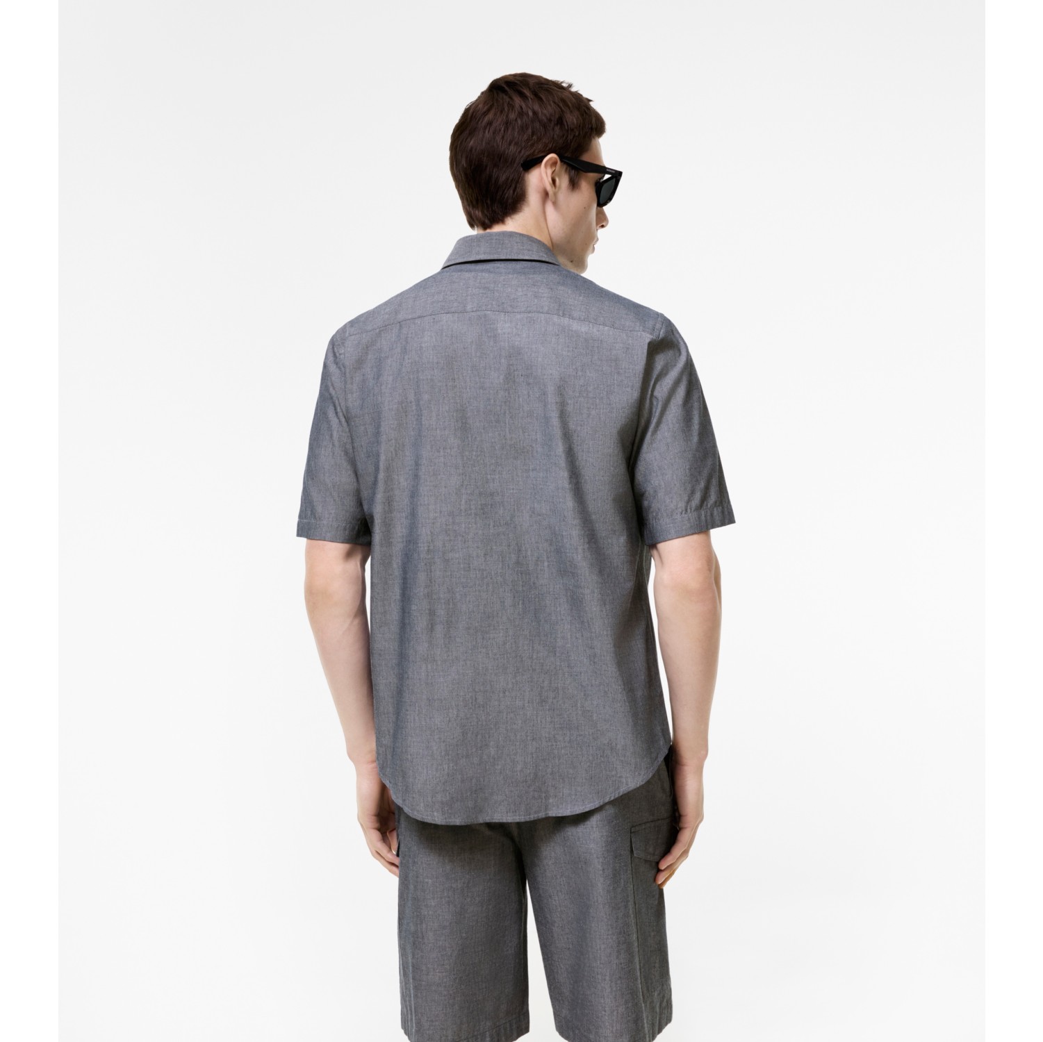 Chambray Shirt in Bright navy/chalk white - Men, Cotton | Burberry® Official