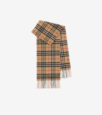 Check Cashmere Scarf in Archive beige - Children | Burberry® Official