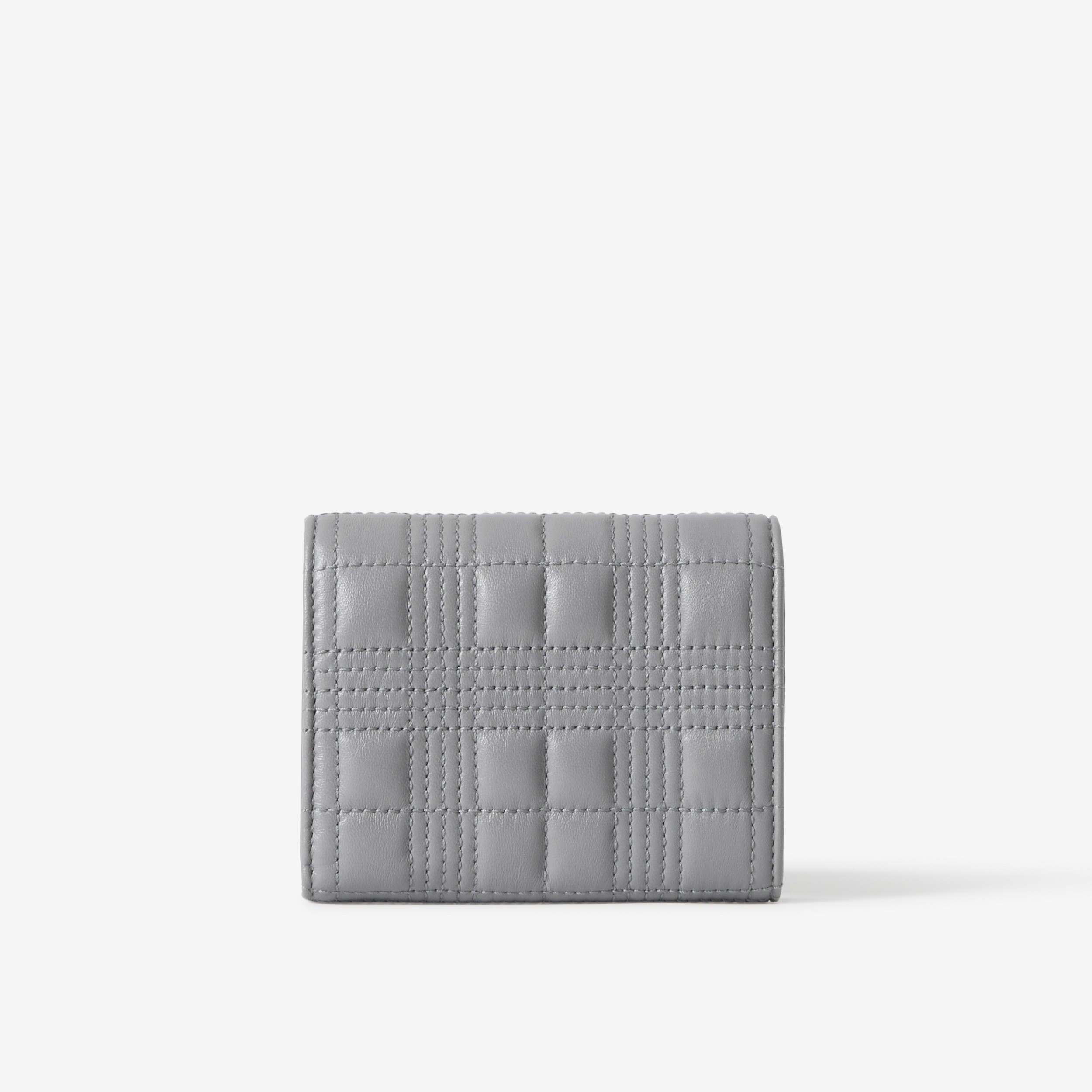 Quilted Leather Small Lola Folding Wallet in Cloud Grey - Women | Burberry® Official - 3