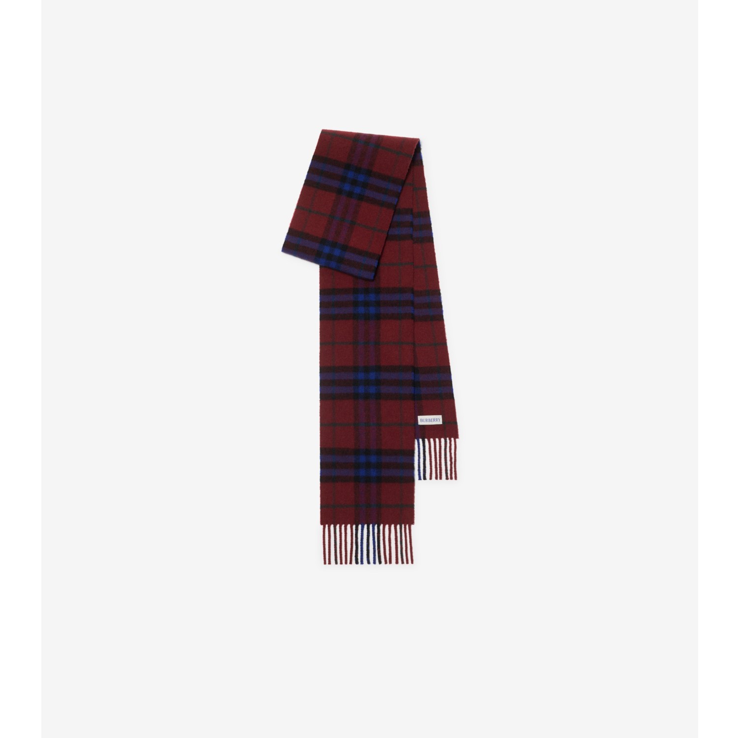 Narrow Check Cashmere Scarf