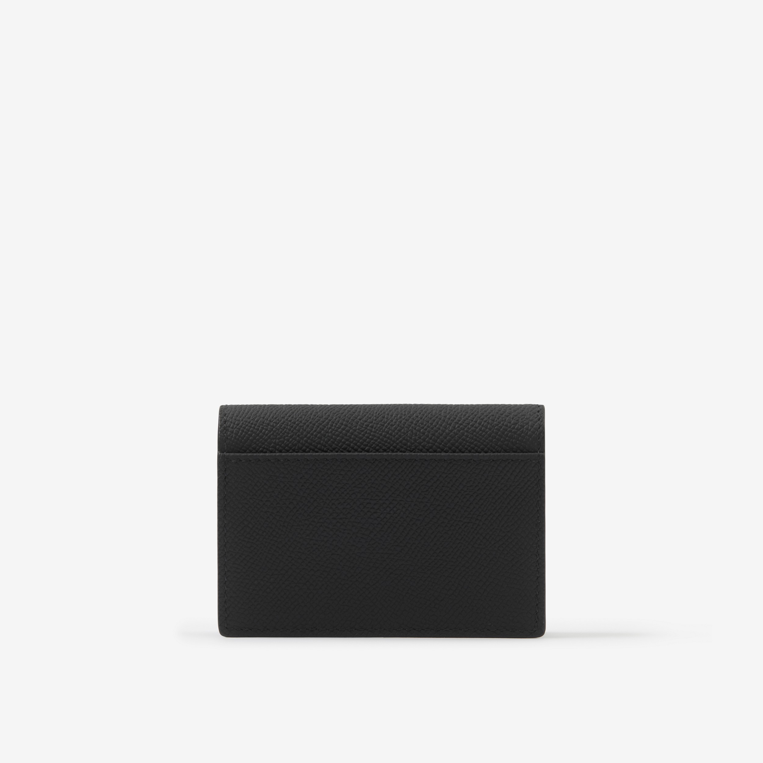 Grainy Leather TB Folding Card Case in Black/black - Men | Burberry® Official - 3