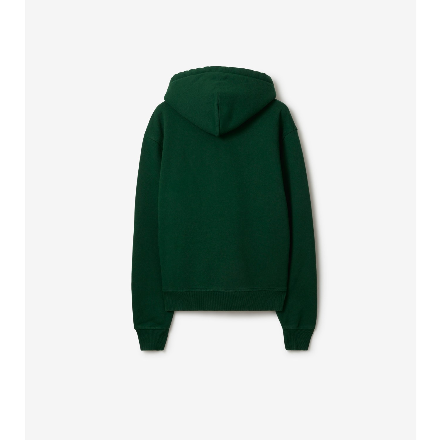 Plain Zip Hoodie, Dark Green